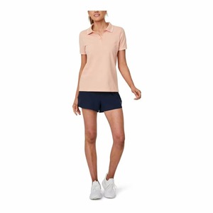 Women's <b>Peach</b> Short Sleeve Polo <b>Shirt</b> Solid Color Pique Breathable Casual Style Regular Length Polyester / Cotton - Product Image 5