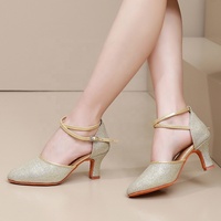 Chaussures de danse latine à talons hauts pour salle de bal moderne, fait à la main