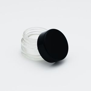 Tarro de Crema Facial de Vidrio con Tapa Negra Cannacoast CC21, 5/7/9 ml, Envase Cosmético Grueso Vacío con Logotipo Personalizado Impreso en Serigrafía - Product Image 3