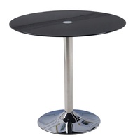 Meubles de maison, base moderne en argent, table de billard ronde, table basse en verre moderne, table basse ronde de 80cm
