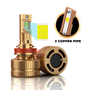 SAIMAN 300W Haute Puissance Triple Tube De Cuivre Led Phares 9005 Feux De Croisement Haute 6000k Triple Cuivre Dissipation Thermique pour <span class=keywords><strong>Voiture</strong></span> - Product Image 2