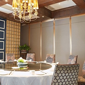 Chất lượng cao Thiết kế hiện đại có thể thu vào di động phân vùng Hệ thống cách âm cho các trường học phòng khách nhà thờ tiệc hội trường Melamine - Product Image 1