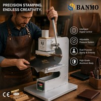 Machine de marquage à chaud manuelle professionnelle 500W, presse à chaud numérique pour le bois, le cuir, le plastique, gaufrage BANMO WT-90XTS