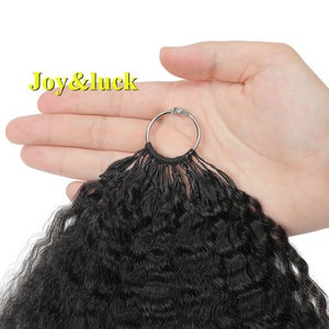 Extensions de cheveux humains vierges non traités à 100 %, bouclés en profondeur, à micro-anneaux, invisibles, en couches, pour la vente en gros - Product Image 3