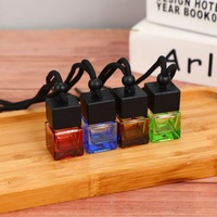Bouteille diffuseur en verre transparent pour cosmétiques et aromathérapie, bouchon à vis, capacité de 8 ml, forme carrée, couleur personnalisée, 100 pièces, bouteille vide
