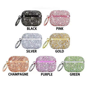 Новые блестящие Чехлы для Airpods Pro с крючком и брелоком для Airpods - Product Image 1