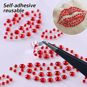 <span class=keywords><strong>Labios</strong></span> rojos grandes tatuajes temporales <span class=keywords><strong>beso</strong></span> pegatinas para cara y cuerpo impermeable vibrante para el Día de San Valentín bodas cumpleaños fiesta - Product Image 2