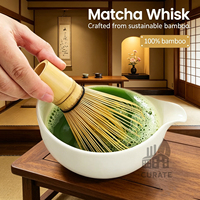 Fouet à matcha en bambou à 100 brins avec logo personnalisé, Chasen japonais traditionnel pour la préparation authentique du thé matcha et l'usage quotidien