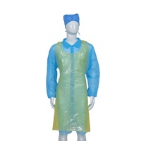 Tablier jetable en PE robuste et imperméable pour la protection en cuisine, restaurant, fruits de mer et homards (pour adultes)