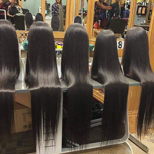 13X6 Nâu Thẳng Nguyên Liệu Việt Tóc Giả Tóc Glueless Trong Suốt Ren Phía Trước Tóc Giả Xương Thẳng Trinh Nữ Remy Ấn Độ Tóc Giả Tóc - Product Image 2