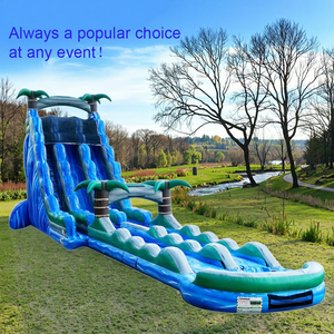 Bán <span class=keywords><strong>Hot</strong></span> ngoài trời Tùy Chỉnh màu xanh ba-<span class=keywords><strong>slide</strong></span> Inflatable trượt nước để bán - Product Image 4