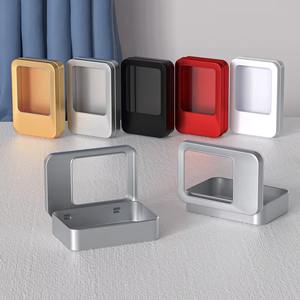 Vente en gros personnalisée 8.8*6*2cm petite boîte carrée en métal à couvercle à charnière boîtes en <span class=keywords><strong>porcelaine</strong></span> à charnière logo d'emballage de thé nourriture bonbons chocolat - Product Image 5