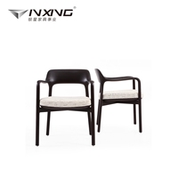 Fauteuil moderne en bois massif avec siège rembourré en velours pour table à manger, mobilier d'intérieur pour hôtel et appartement