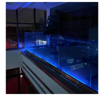 Bande lumineuse LED en aluminium profilé en U Balcon extérieur Escalier Pont sans cadre Balustrade en verre