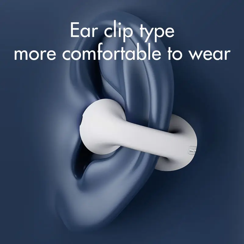 Clip-on Wireless Bone Conduction Headphones Headset Audio Equipment Open Ear Sports Stereo Waterproof Headphone Earphones