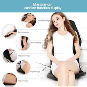 Masseur de Siège Vibrant et Pétrissant Électrique Shiatsu pour Maison et Voiture, <span class=keywords><strong>Coussin</strong></span> de Chaise de Massage 3D pour le Cou, le Dos et les Fessiers pour Soulagement de la Douleur et Relaxation Corporelle - Product Image 3