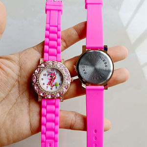Mode enfants enfants étudiants filles belle bande dessinée licorne grand strass gelée bonbons Silicone fête cadeaux montres horloge - Product Image 2