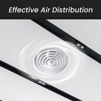 Grille de ventilation ronde en plastique de qualité supérieure pour sous-plafond, diffuseur d'air rond pour plafond