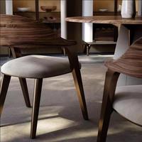 Chaises et tabourets de salle à manger en cuir de luxe léger et moderne, nouveau design français, meubles de salle à manger durables et écologiques