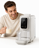 Mixeur Électrique Multifonction 4-en-1 avec Nettoyage Automatique, Faible Bruit, pour Lait Végétal, Lait de Soja et Aliments pour Bébé, Utilisation Domestique