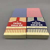 Cartes à jouer en plastique PVC imperméables, résistantes aux rayures, à l'usure et aux décolorations, personnalisées pour le poker texan, vente en gros