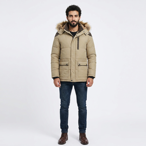 Parka de Invierno para Hombre 2026, Cortavientos, Color Sólido, con Cierre, Reversible y Tallas Grandes, Chaqueta Casual Elegante - Product Image 1