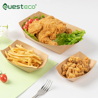 Plateau alimentaire bateau en papier kraft brun jetable personnalisé de 3 lb Solut Stand Treats Hot Dogs Fast Paper