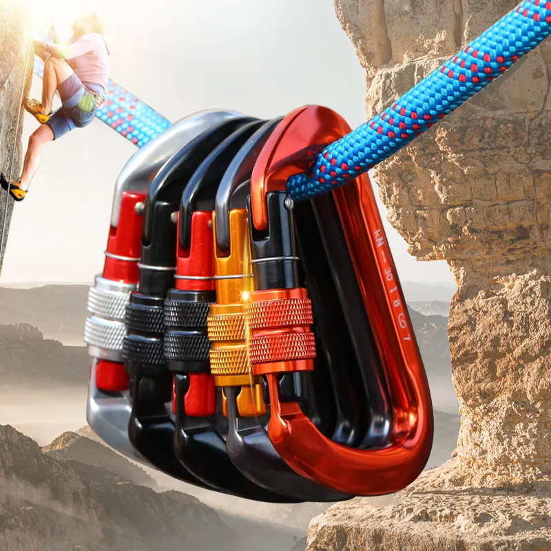 JRSGS UIAA 30kN בורג נעילת שער Carabiner לטיפוס פעילות אלומיניום Carabiner הצמד וו S7112B