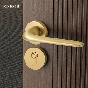 Topstrong 현대 잠금 사일런트 크림 스타일 거실 문 손잡이 가정용 간단한 범용 양손잡이 터치 컨트롤 분할 - Product Image 3