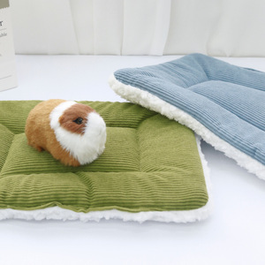 Hamster Pad Double Sided Sleeping <b>Mat</b> Solid Color Rectangle Indoor Use For <b>Small</b> Pets 24x18cm 32x23cm Four Seasons - Product Image 1