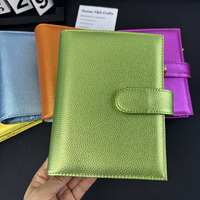 Organiseur de budget A6 personnalisé avec anneaux métalliques, classeur à feuilles mobiles nacré scintillant pour femmes