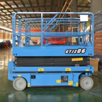 Plateforme élévatrice à ciseaux WEMET GTJZ certifiée EN280, 4m-16m, à roues, entraînement hydraulique, jambes pliables, électrique, portable, garantie 2 ans