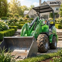 YGZG 2205 lbs Nennlast Elektro-Minilader M100E 9kW Doppelmotor 4WD Radlader 118 Zoll Hoher Reichweite für Stabile Gartenarbeit