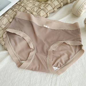 Pantalones de punto de seda helada para mujer, diseño personalizado, tiro medio, estilo hipster, para uso diario, lisos, a la moda, súper delgados, elásticos, sexys, cómodos y transpirables. - Product Image 4