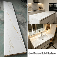 Dalles de surface solide en acrylique composite modifié de 12 mm, fabriquées en Chine, pour comptoirs de cuisine