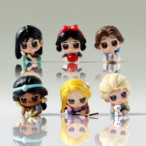 ของเล่นฟรีสำหรับเด็กผู้หญิง ตุ๊กตาเจ้าหญิงการ์ตูนยอดนิยม วัสดุ PVC สำหรับงานวันเกิด คริสต์มาส งานปาร์ตี้ ของขวัญใส่ถุงของขวัญ - Product Image 1