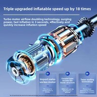 Pompe à air de voiture portable multifonction pour véhicule électrique Unité portative Matériau ABS avec gonfleur de pneu à batterie universel