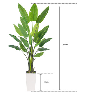 Palmier de simulation Bananier artificiel Faux oiseau de <span class=keywords><strong>paradis</strong></span> en pot Plante artificielle Palmier voyageur à vendre - Product Image 1