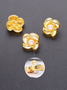 2026 Sang Trọng Thạch Ngọc Trai Kim Loại Nút Đa Năng Trang Trí Tay Khâu Vàng Nút Phụ Kiện Cho Dresses Áo Sơ Mi Áo Khoác - Product Image 5