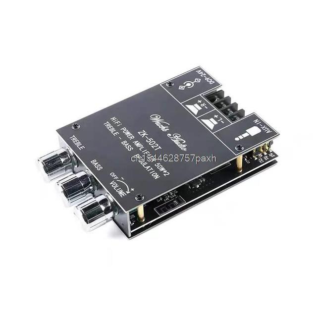ZK-1002T TPA3116D2 Wireless 5.0 Subwoofer Amplifier Board 2*100W 2.0 Channel High Power Audio Stereo Amplifier Board Bass AMP