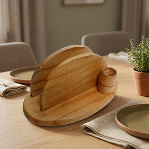 B.S. Porta Servilletas de Madera Estilo Americano, 100% Ecológico, Duradero, Conveniente, Portátil, Multiusos e Impermeable - Product Image 1