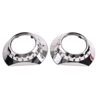Cache-projecteurs chromés argentés de 2,5 pouces style DQ30-ZKW pour phares de voiture, accessoires de lentilles de rétrofit HID Bi-LED