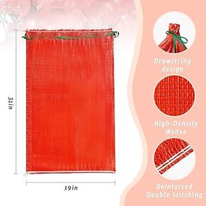 ถุงตาข่ายใส่หัวหอมขนาดใหญ่พิเศษ 10 ชิ้น ยี่ห้อ Huamaohengchun ทนทาน ใช้ซ้ำได้ ผลิตจากวัสดุ LDPE สำหรับเก็บผลผลิต ขนาด 31''x19'' ซักล้างได้ - Product Image 3