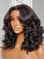 Perruques Courtes en Gros, Cheveux Brésiliens Vierges, Perruques Lace Front, Perruques Complètes en Cheveux Humains, Perruques Bob en Cheveux Humains avec Lace Frontale HD 13x6