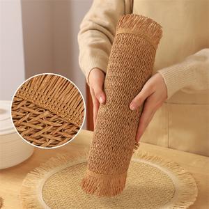 Sottobicchiere Rotondo in <span class=keywords><strong>Carta</strong></span> Lavorata a Mano con Bordo in Uncinetto, Stile Semplice e Lussuoso, per Casa e Ristorante, Isolante Termico - Product Image 3