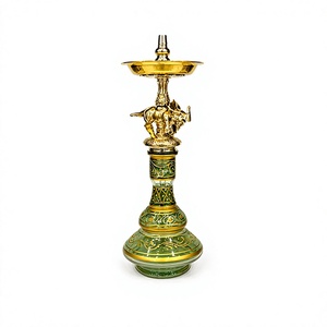 Teléfono Antiguo de Lujo de Latón Macizo con Diseño de Rinoceronte Dorado Esculpido, Grabado a Mano, 100 cm de Altura - Product Image 2