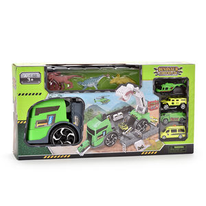 Ensemble de jouets pour enfants : Base de capture de dinosaures, parking, camion déformable, voitures, transporteur de dinosaures, <span class=keywords><strong>garage</strong></span>, véhicules - Product Image 3