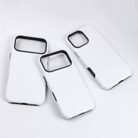 FONLYU Coque de téléphone 2-en-1 3D par sublimation pour iPhone 17 16 15 14 Pro Max, impression photo par transfert thermique, coques arrière robustes, personnalisables DIY