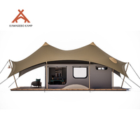 Tente de safari de luxe Kawagebo Kamp (KK) en toile imperméable PVDF à membrane permanente pour 1-2 personnes, idéale pour les resorts en plein air