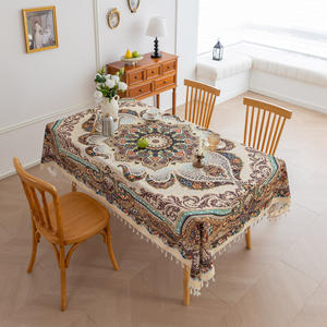 Mantel tejido bohemio geométrico borlas impresión Digital ecológico impermeable para uso doméstico sala de estar cocina Hotel turco - Product Image 1